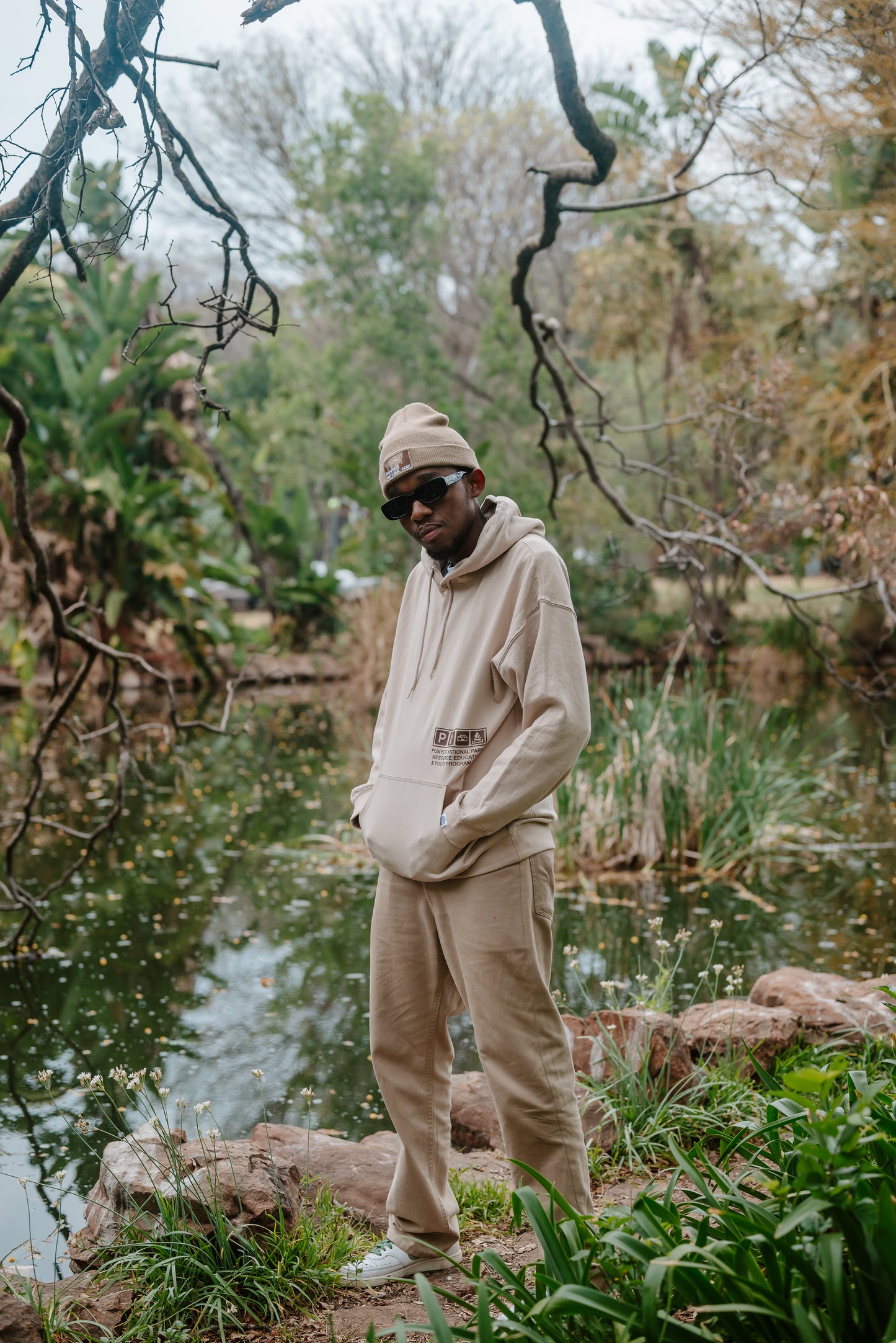 National Park Beige Hoodie