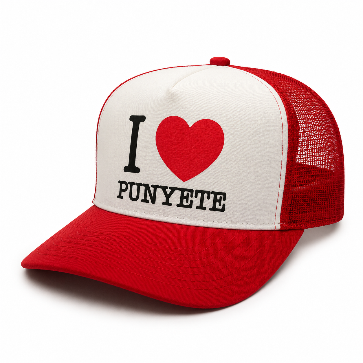 I LOVE PUNYETE TRUCKER CAP